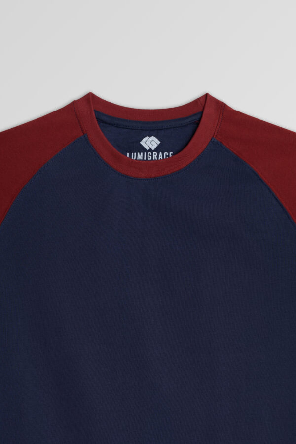 Black & maroon T-shirt - Image 2