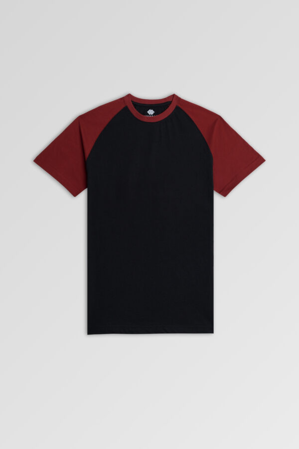 Black & maroon T-shirt